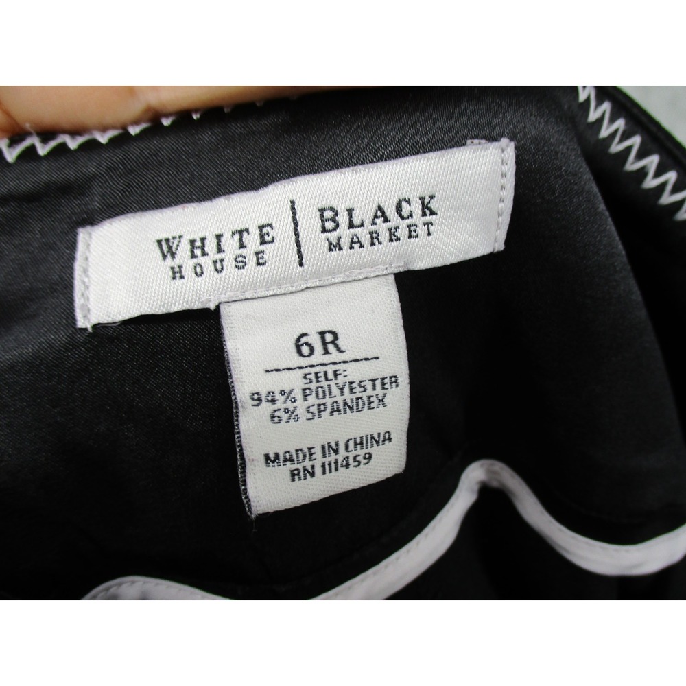 White House Black Market Pants 6 Wide Zip Side Zip Trouser Career Stretch Office - Picture 9 of 12